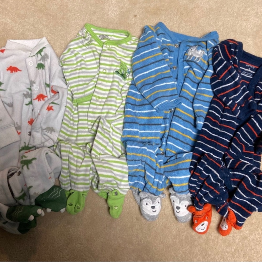 Footie Pajamas 3 month Lot